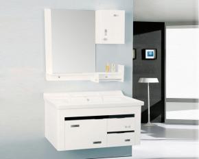 丽驰卫浴 现代简约白色PVC浴室柜